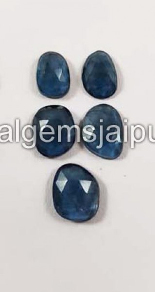 London Blue Topaz Rose Cut Slices